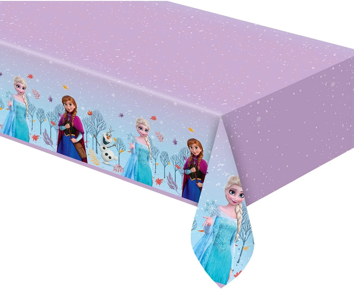 Plastic tablecloth Happy Birthday Frozen, 1 pc